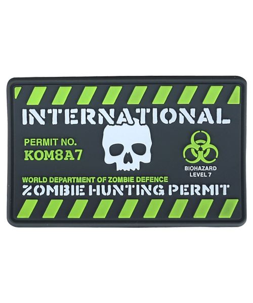 Шеврон/патч KOMBAT UK Zombie Hunting Permit 5056258903315 фото